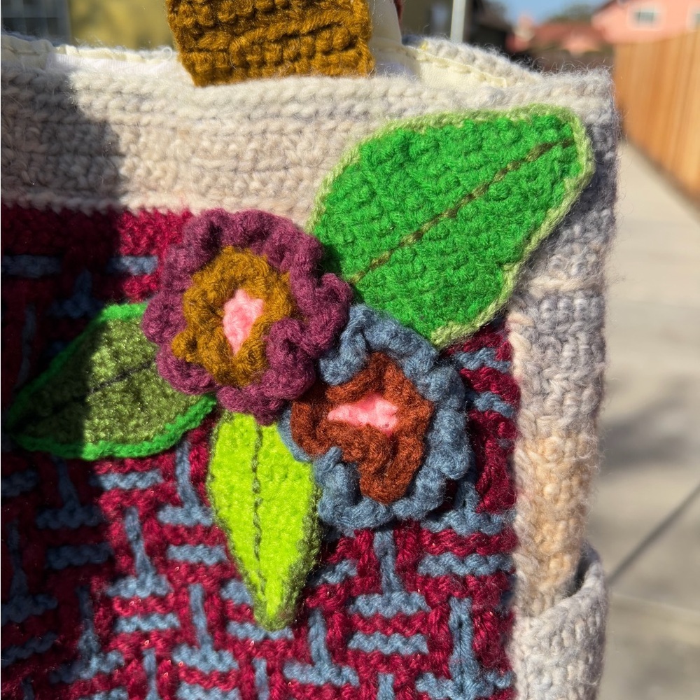 Colorful Crochet Shoulder Bag